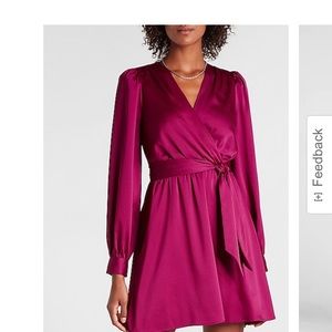 Magenta Satin Dress